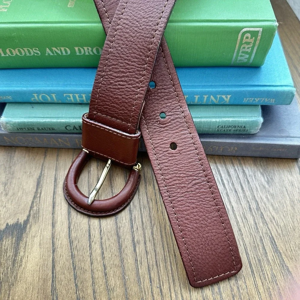 BANANA REPUBLIC Brown Made In‎ Italy Genuine Leather Belt Size Small Wide Preppy